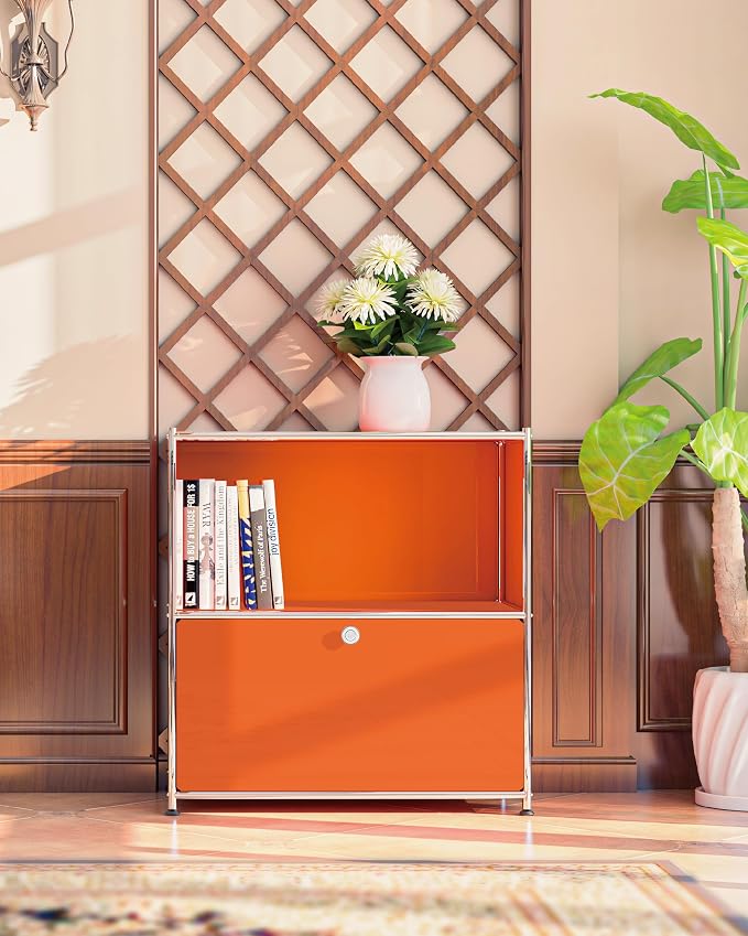 32.5-Inch Flip-Top Side Table & Buffet Cabinet - Image 2