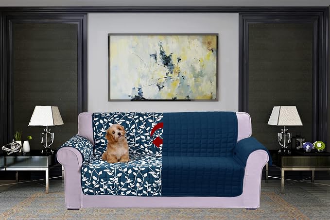 Elegant Comfort Quilted Furniture Protectors Solid and Printed Design - Image 2