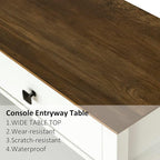 Lomojo Console Table, Sofa Table 13.8" D x 39.37" W x 31.5" HEntryway Table - Image 8