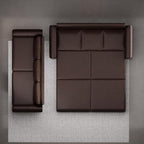 Faux Leather Sleeper Sofa Couch - Image 6