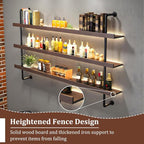 Wall Mounted Solid Wood Wine Rack, Large Wine Rack - Image 3