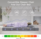 Folding Sofa Bed, 4 in 1 Convertible Sleeper Chair - Image 3