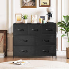 7-Drawer Dresser for Bedroom, Anti-Tip Wide Storage Organizer Fabric Chest of - Image 2