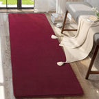 2x6 Runner Rug for Hallway, Long Runner Rugs Non Slip, Wine Red | Soft Washable - Image 2