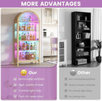 Gurexl 5-Tier Arched Display Cabinet - - Image 7