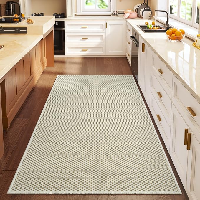 3x5 ft Area Rug Entryway Runner Kitchen Rugs Non Slip Washable Beige | Boho - Image 3