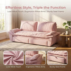 73.2" Sofa Bed Queen, 3-in-1 Pull Out Sofa Bed - Image 7