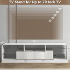 TV Stand for 60/65/70 Inch TVs, Modern Curved TV Console - Image 2