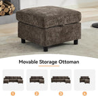 WUTUTUEE 58'' Modular Sectional Loveseat Sofa, Modern Love Seat 2 Seater Sofa - Image 7
