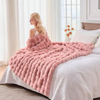 BENVWE Faux Fur Throw Blanket for Couch - Image 4