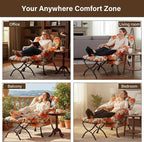 Welnow Lazy Chair with Ottoman, Modern Accent Chair with Armrests and a Side - Image 6