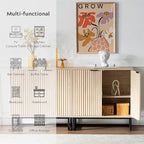 EYYTHUNG Fluted Cabinet with Storage, Sideboard Buffet Cabinet with Adjustable - Image 7