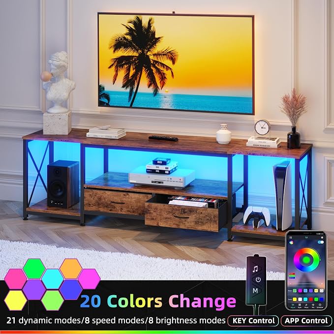 GYIIYUO TV Stand with Fabric Drawers - Image 4