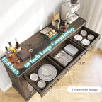 LUXOAK 60" Farmhouse Coffee Bar Cabinet - Image 6