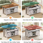 SEDETA Lift Top Coffee Table, 4 in 1 Multi-Function Convertible Coffee Tables - Image 3