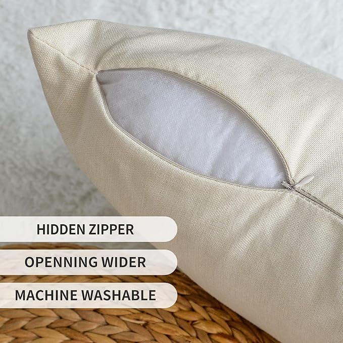 AVOIN colorlife Bless Our Home Eucalyptus Leaves Throw Pillow Covers, 18 x 18 - Image 7