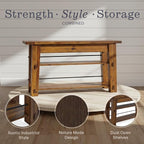 Durango 54-Inch Farmhouse-Industrial Style Wood Console Table - Image 4