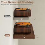 12 inch Deep Floating Shelves for Wall, 55 inch Wide Engineered Wood Wall - Image 5