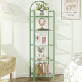 Hzuaneri Bookcase Bookshelf, Tempered Glass Bookshelves, Slim Shelving Unit by Hzuaneri