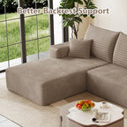 95" Cloud Sectional Couch with L-Shape Chaise, Modular Comfy Sofa Chaise Longue - Image 8