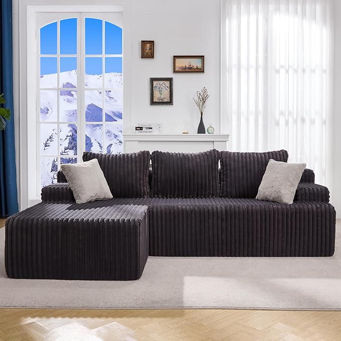 Hobestluk Modular Sectional Sofa Couches L-Shape Couch 3 Seat Modular Sofa by YourHomeDeservesMore