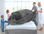 Utopia Bedding Grey 300GSM Fleece Blanket Luxury Soft Bed Blanket - Image 3