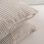 Fancy Homi Set of 2 Neutral Taupe Boho Long Lumbar Body Decorative Throw Pillow - Image 4