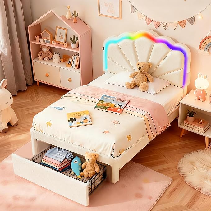 Twin Multifunctional Upholstered Bed，Children’s Bed - Image 3