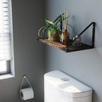 BAMEOS Floating Shelves Rustic Wood Wall Shelf Wall Mounted Shelves - Image 6