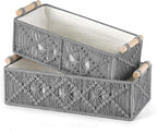 Mkono Macrame Storage Baskets Boho Decor Box Handmade Woven Decorative - Image 4