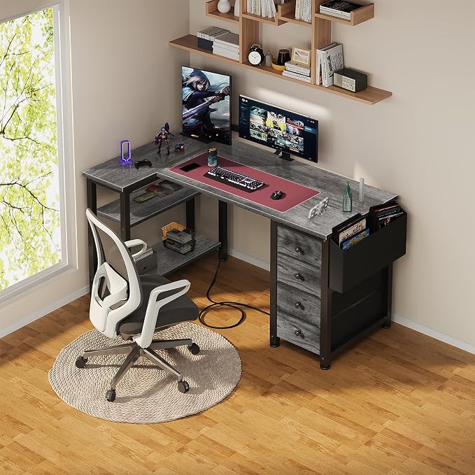 Lufeiya L Shaped Computer Desk - Image 2