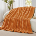 BEDELITE Fall Twin Blanket for Couch & Bed, Burnt Orange, Warm Yet Lightweight - Image 9