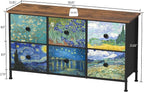 EXOTICA 6 Drawer Dresser for Bedroom Van Gogh Chest of Drawers Wide TV Stands - Image 3