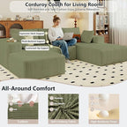 95" Cloud Sectional Couch U-Shaped Chaise - Image 4