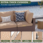 Aoxun 7 Piece Patio Furniture Set, Wicker Patio Sectional Sofa, Outdoor - Image 5