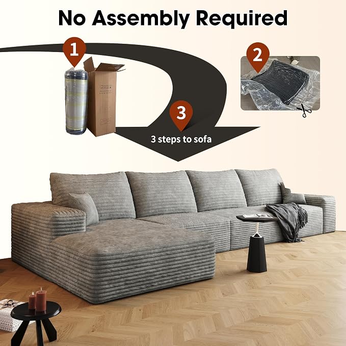 AUGOP 136" Sectional Couches for Living Room Modern Modular Sofa - Image 5