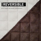 Easy-Going Reversible Couch Cover, Oversized Recliner, Chocolate/Ivory | - Image 5