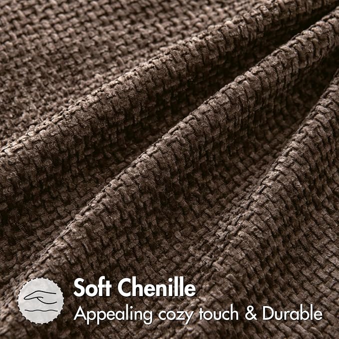 MIULEE Decorative Couch Throw Pillow Covers 22x22 Inch Dark Brown 2 Pack | - Image 5