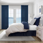 Navy Extra Long Light Filtering Sheer Curtains 108 Inches Long - Image 6