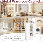 GAIOUS Steel Armoire Wardrobe Closet - Image 4