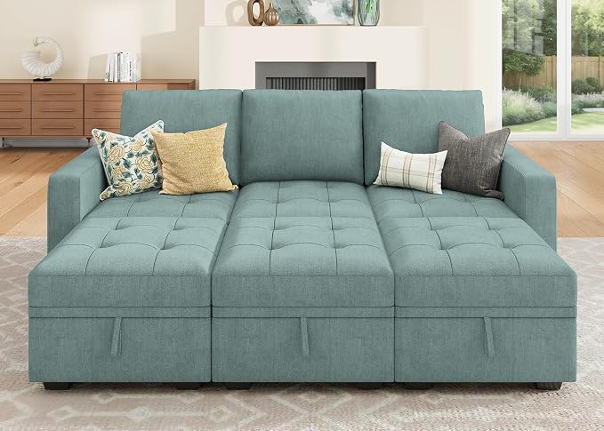 HONBAY Modular Sectional Couch Sleeper Sofa Bed - Image 5