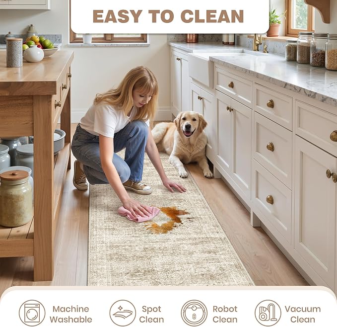 Kitchen Rugs Sets of 3, 2x3 2x4 2x5 Rug Runner, Dining Room, Soft Runner Rug - Image 9