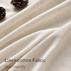 Topfinel Ivory Beige Pinch Pleated Linen Curtains 84 Inch Length 2 Panels - Image 4