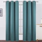 Sea Teal Thermal Blackout Curtains/42 x 95 Inch/Set of 2 Panels Room Darkening by Lemomo