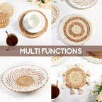 7 Pack Boho Wall Basket Decor - Image 6
