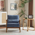 Karl home Accent Chair Wide Armrest Mid-Century Lounge Chair Chenille Armchair - Image 5