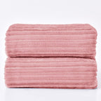 BEDELITE 3D Ribbed Jacquard Pink Full Size Blankes - Image 7