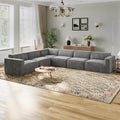 Novilla 142.5" Modular Sectional Sofa, No Assembly Cloud Sectional Couch by Novilla
