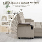70.9" Chaise Lounge Chair Indoor, Oversized Boucle Upholstered Sofa Bed - Image 7