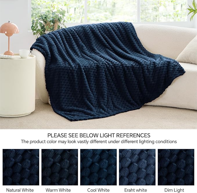 BEDELITE Navy Large Throw Blanket - Image 7
